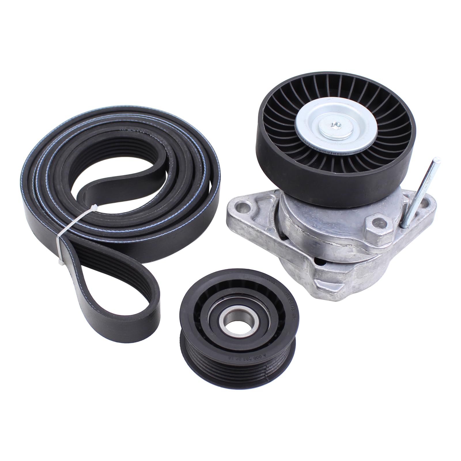 Keilrippenriemen Spannarm Umlenkrolle Riemenspanner Spannrolle für C E G M R S Klasse W202 W203 CL203 CLK W208 W209 W219 W210 W211 W463 W163 W164 W251 W220 SL R129 R230 SLK R170 R171 Viano W639 Vito