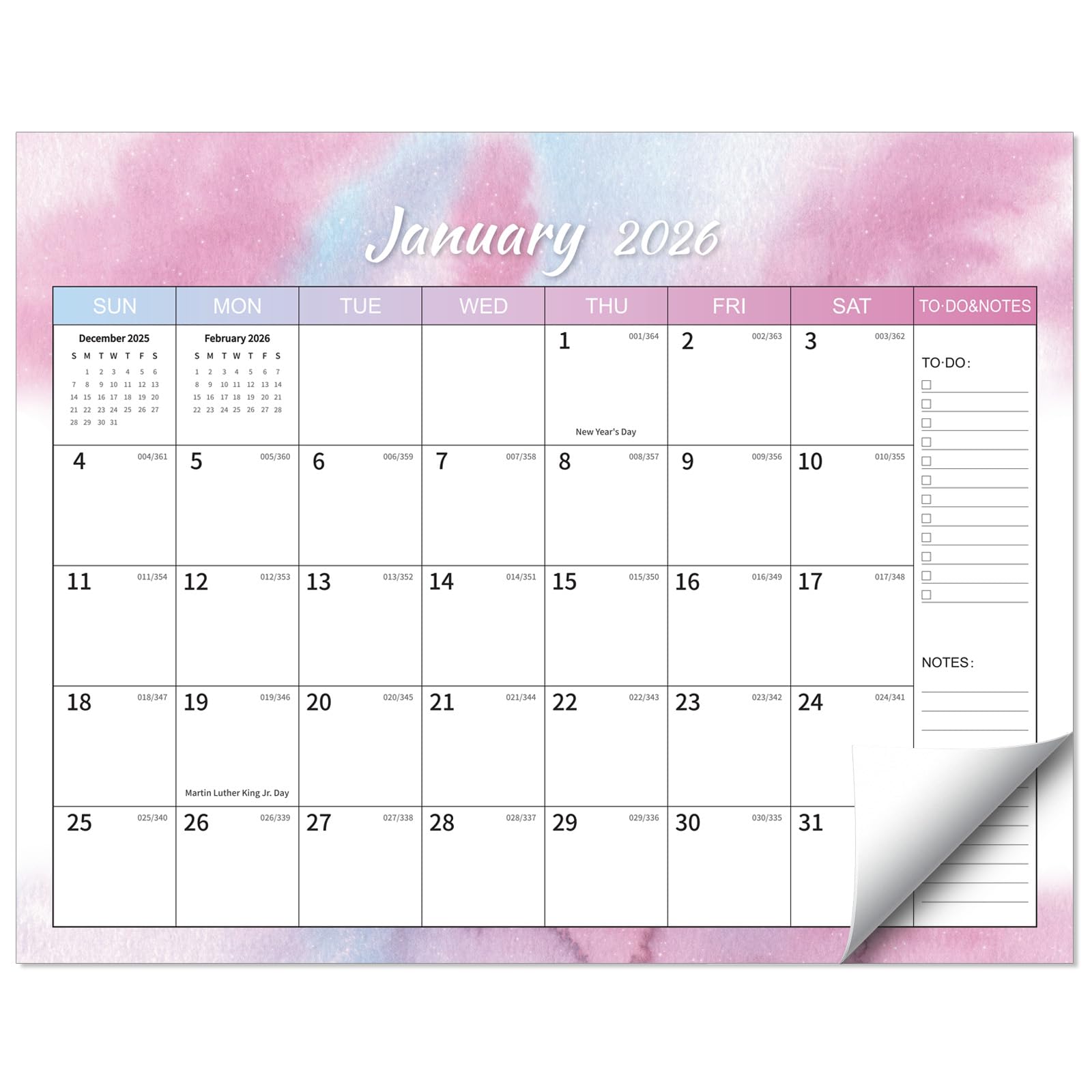 Calendar 2026, Magnetic Calendar for Fridge, Runs From January 2026 to June 2027, Fridge Calendar for School, Office & Home Planning and Organizing,15"x12" In (pink)