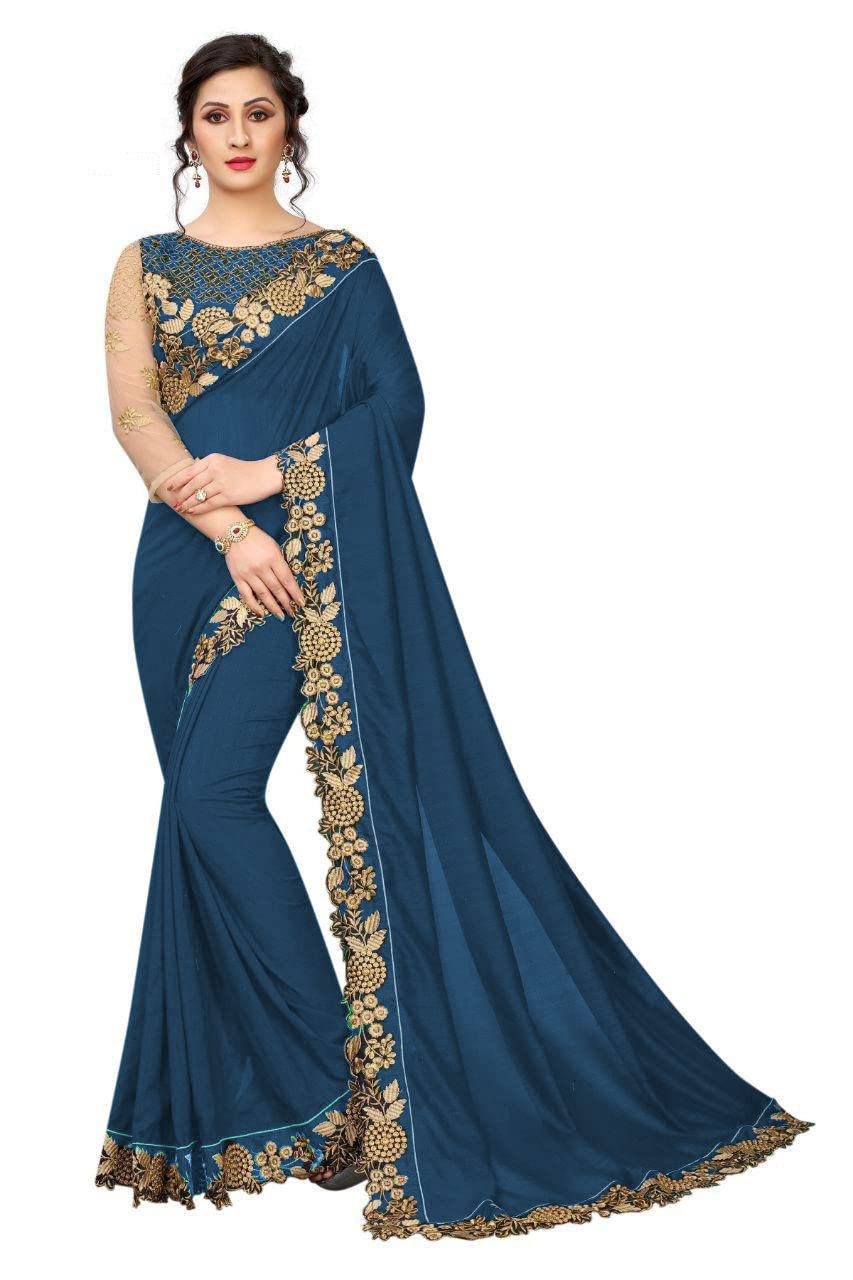 XENILLAWomen's Silk Blend All over Woven Zari Saree with Blouse Piece (1 Saree, 1 Blouse Piece)