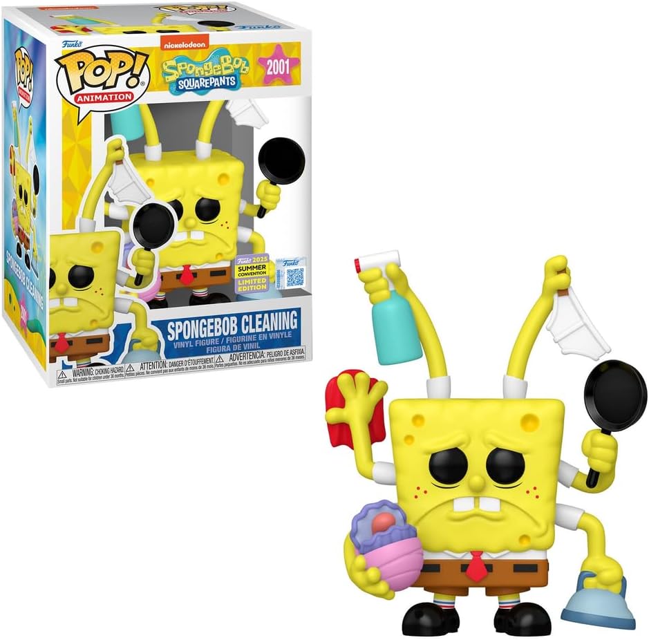 Funko Pop Premium Spongebob Cleaning 2001