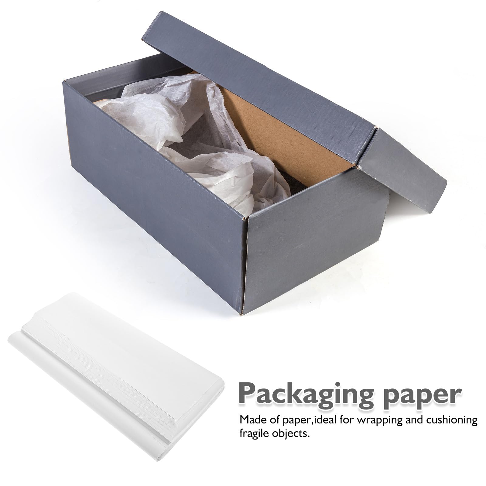 Luxshiny 100 Feuilles de Papier D'emballage Blanc 70x38 Cm pour Déménagement et Expédition, Papier de Rembourrage Solide et Polyvalent pour Protection D'objets Fragiles