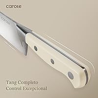 Vista 4 de CAROTE Juego de cuchillos de 14 piezas con bloque, forjado, acero inoxidable de alto carbono, juego de cuchillos de bloque de hoja afilada