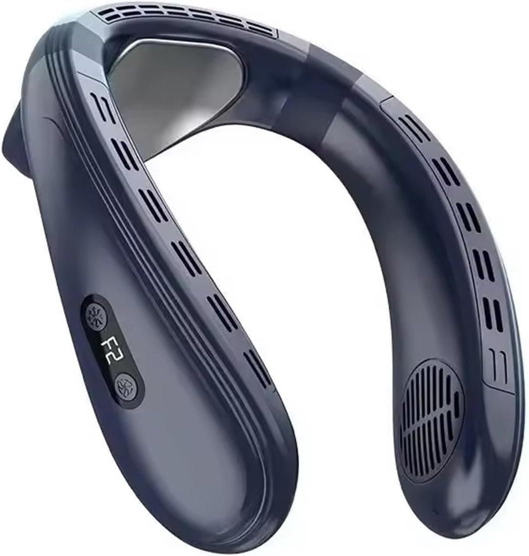 Neck Air Conditer Portable Neck Fan Rechargeable Semiconductor Cooling Bladeless Fan Outdoor Personal Fan Wearable Cooler(White Neck Fan 2023)