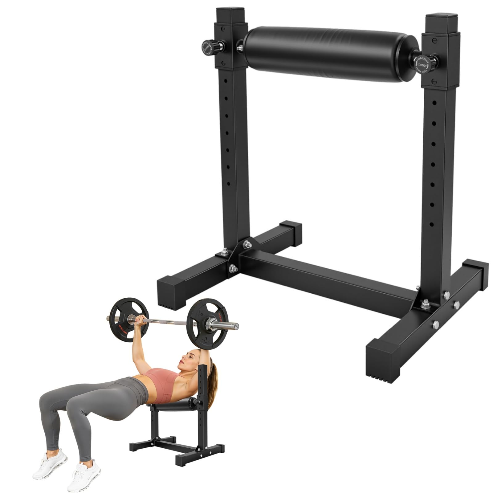 Bulgaro Split Squat Stand, monospallo, regolabile in 9 posizioni fino a 200 kg, supporto per squat a casa, allenamento con forza, acciaio al carbonio