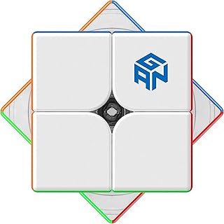 CuberShop GAN 251 M Air, 2021 New 2x2 Magnetic Stickerless Speed Cube, Excellent Gans 2x2x2 Stickerless Mini Magnetic Speed Cube, Super Lightweight & Fast (251M Air Frosted Matte Finish)