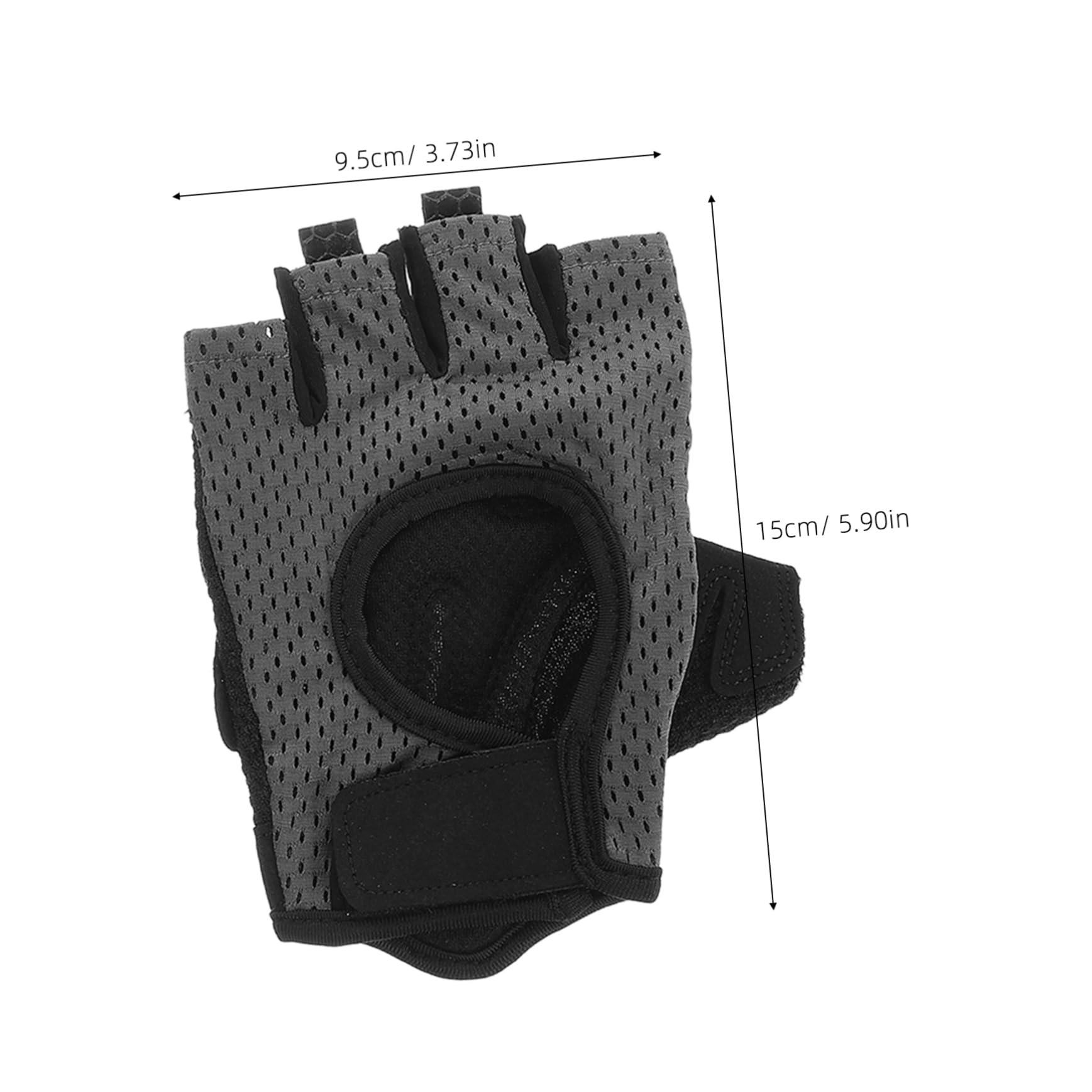 ifundom 1 Pair Fingerless Gym Gloves for Men and Women Grey Workout Gloves with Padding Breathable Design for Weight Lifting Cycling and Outdoor Activities