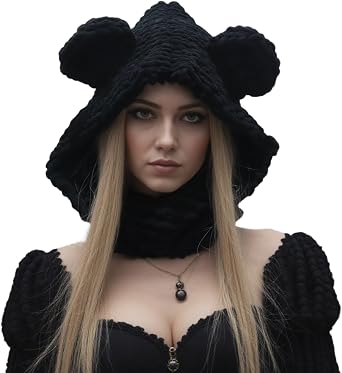 Winter Warm Balaclava Cap Skull Cap Beanie Hats Full Face Mask Cover Ski Mask Ears Headwear Hooded Cosplay Halloween