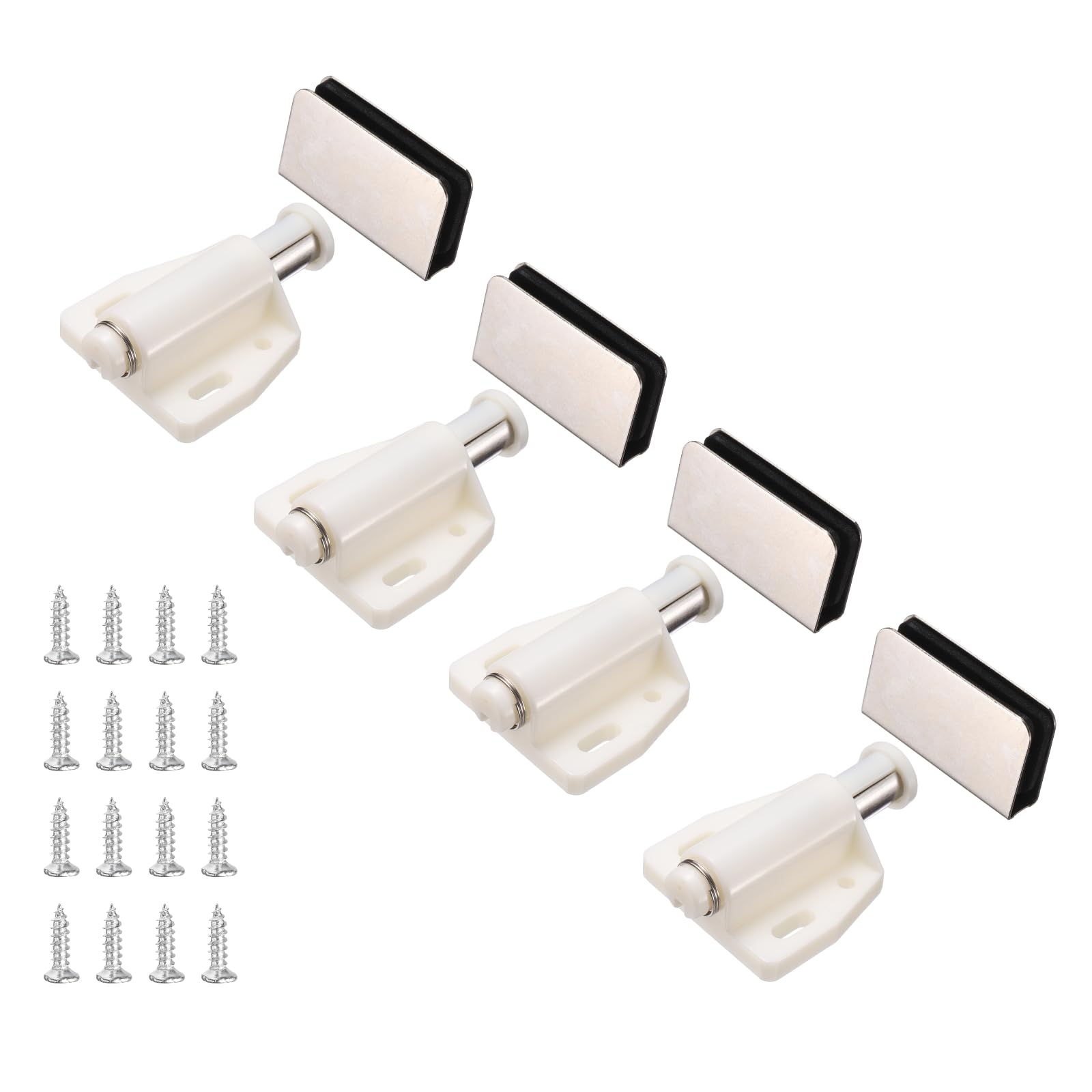 Loquet magnétique pour porte en verre 3-6mm en acier brossé sourcing map x4