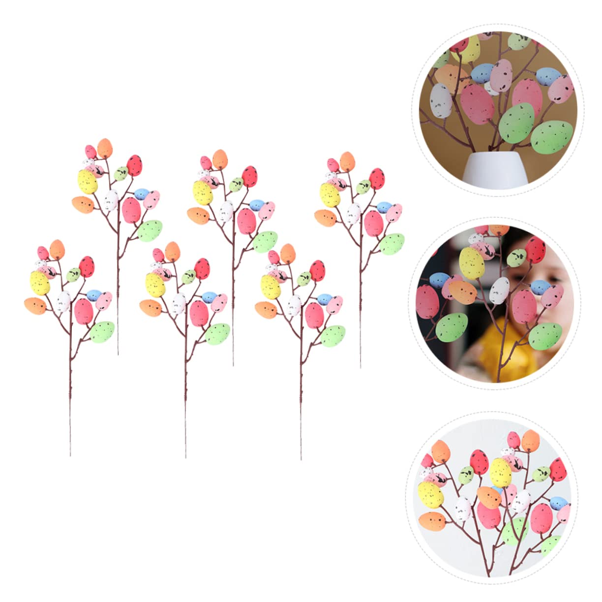 Cabilock 3 Set 6 Pz talee pasquali Caccia alle uova Decorazioni primaverili uova in salamoia easter bunny easter egg cestino arredamento della casa ornamento per la casa di pasqua Schiuma
