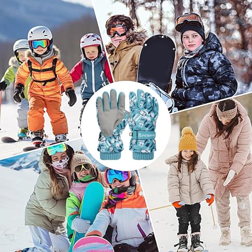 Moufles isolées pour garçons et filles idéales pour le ski et le sport