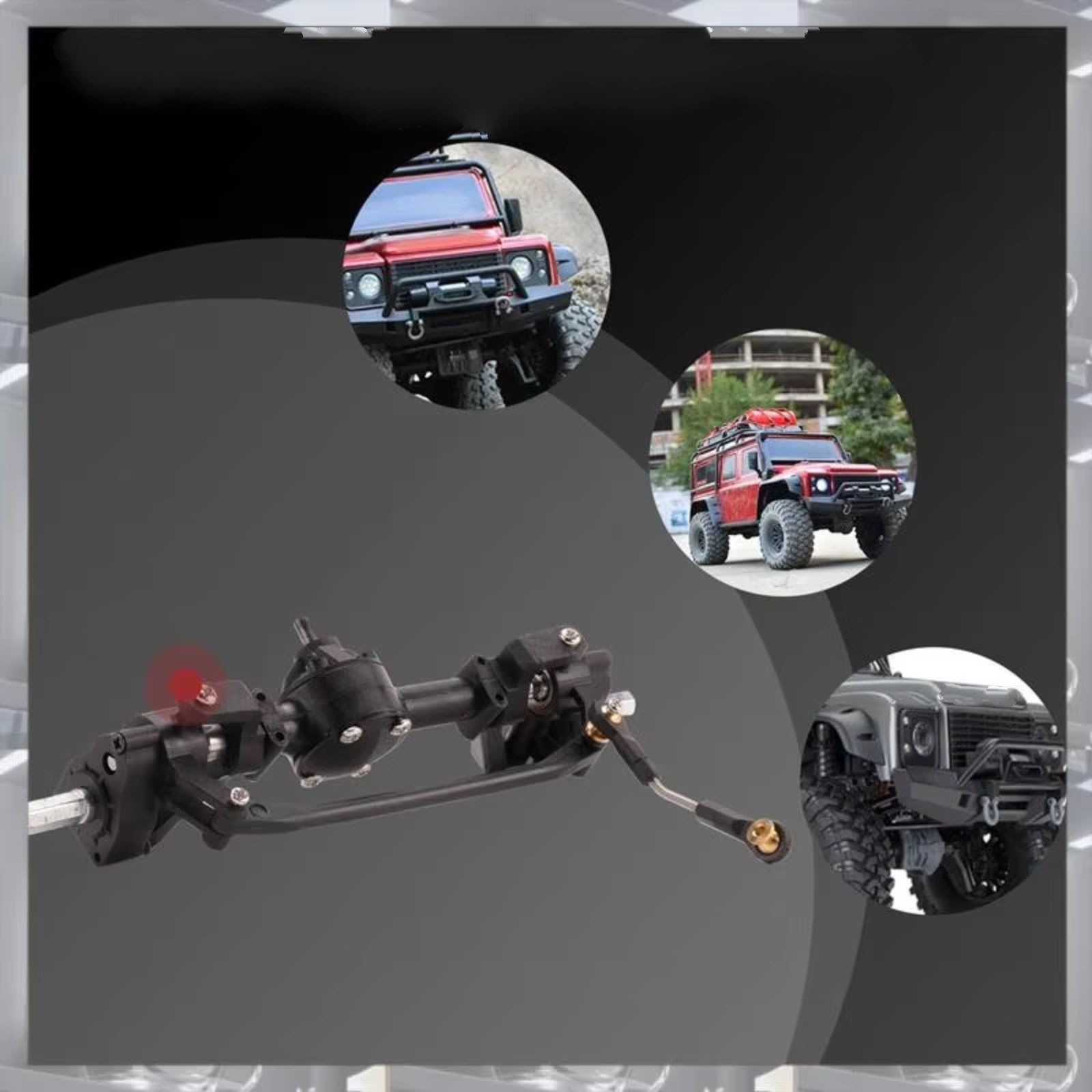 Compatible con WPL C14 C24 C24-1 C34 C44 B14 B24 1/16 Accesorios De Modificación Piezas Actualización Coche RC, 2 Eje Portal Delantero Y Trasero Piezas