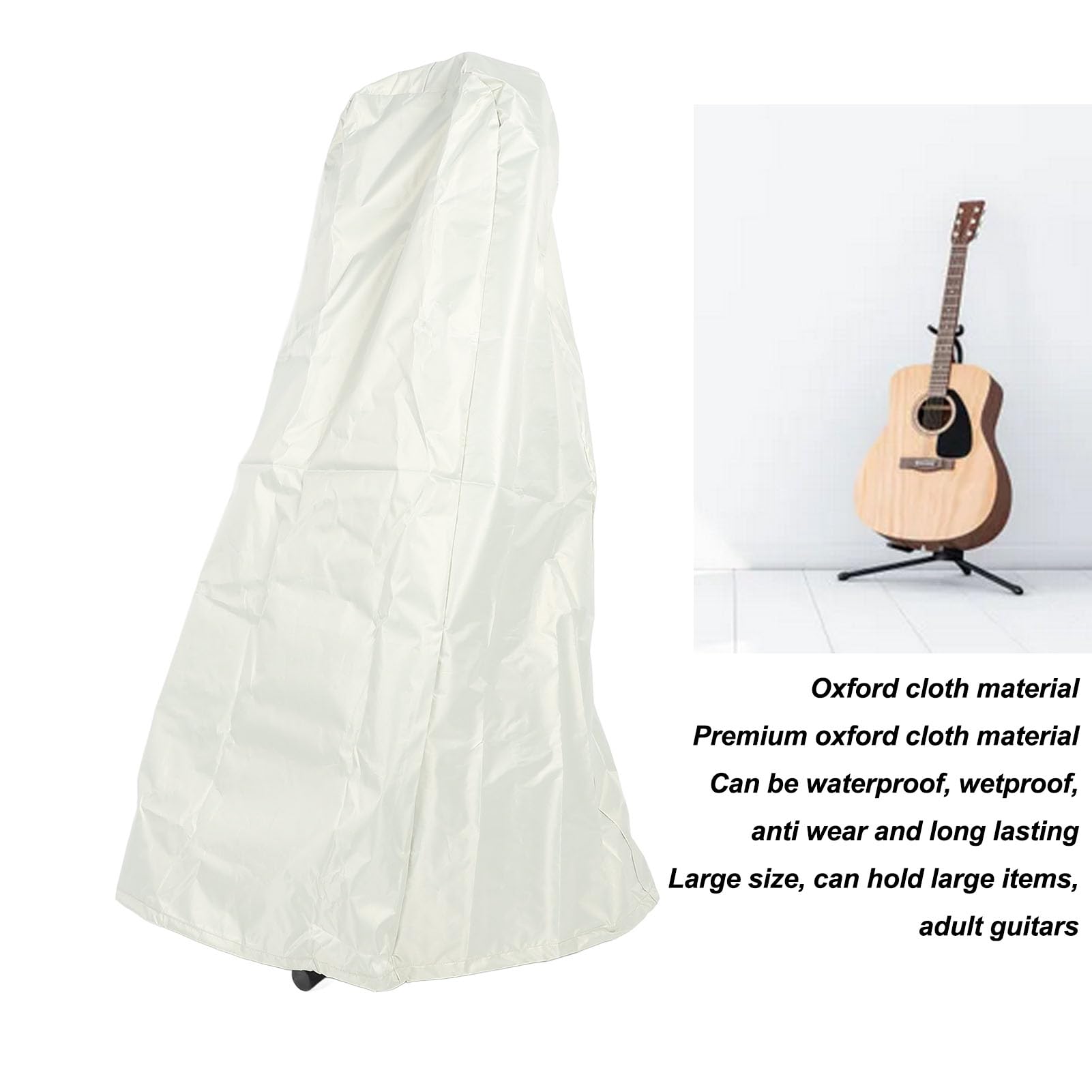 Housse Anti-Poussière Pour Guitare Acoustique - Protection Oxford 210D Noire - Portable Et Imperméable