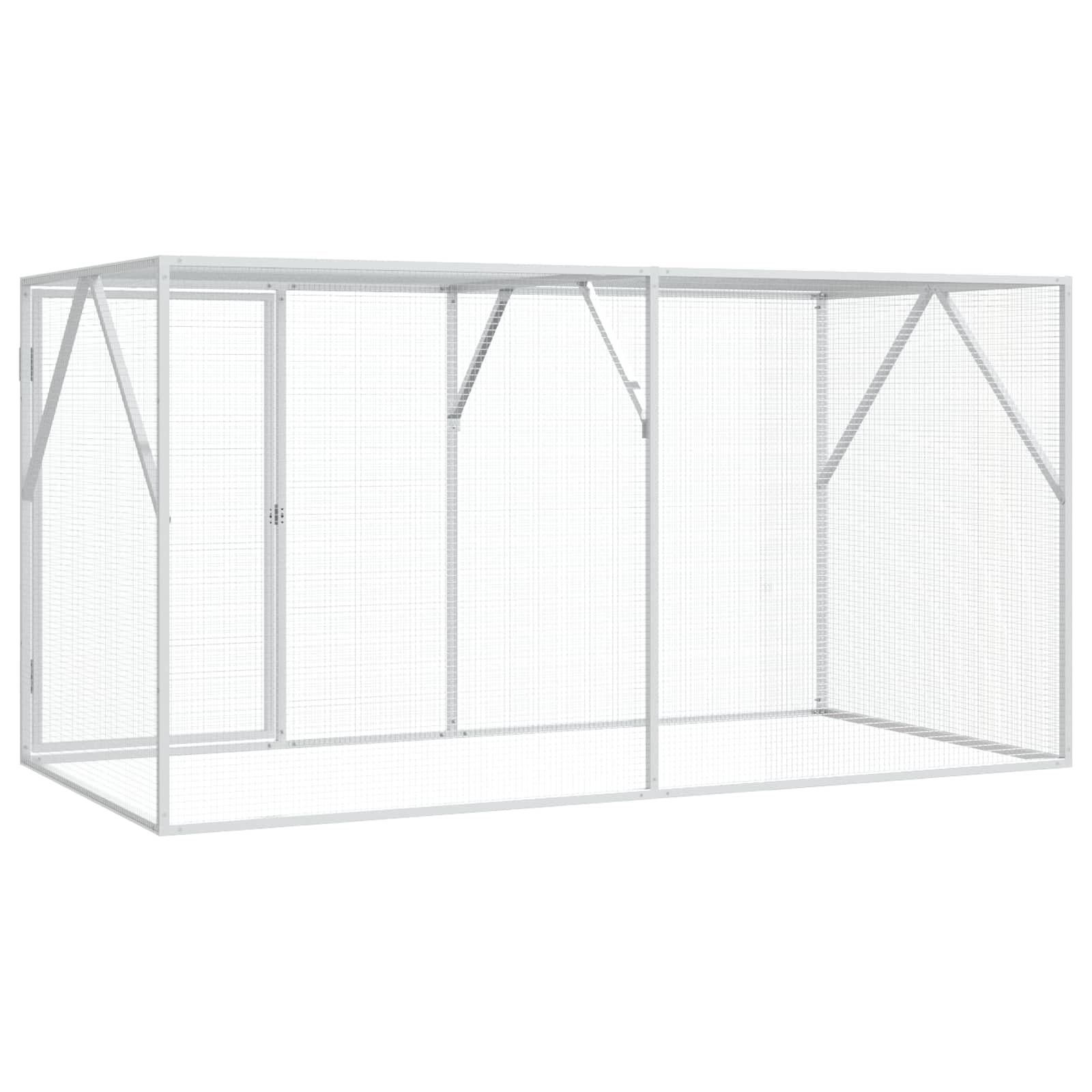 Generisch Vogelkäfig Anthrazit 208 x 102 x 108 cm Verzinkter Stahl,Tier- & Haustierbedarf,Haustierbedarf,Vogelbedarf,Vogelkäfige & -ständer-4100925