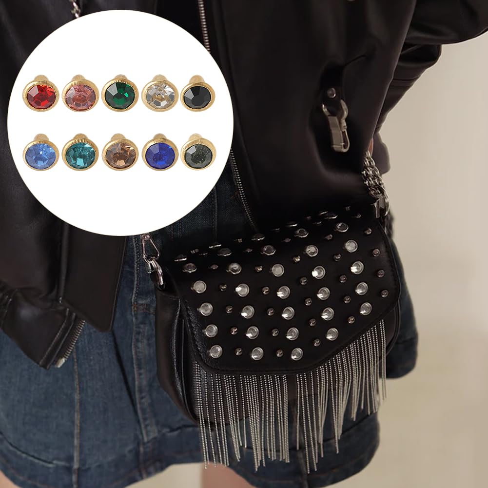 100Set Doppio Tappo Rivetto Borchie In Metallo Rotondo Nailhead Spike - Foto 12