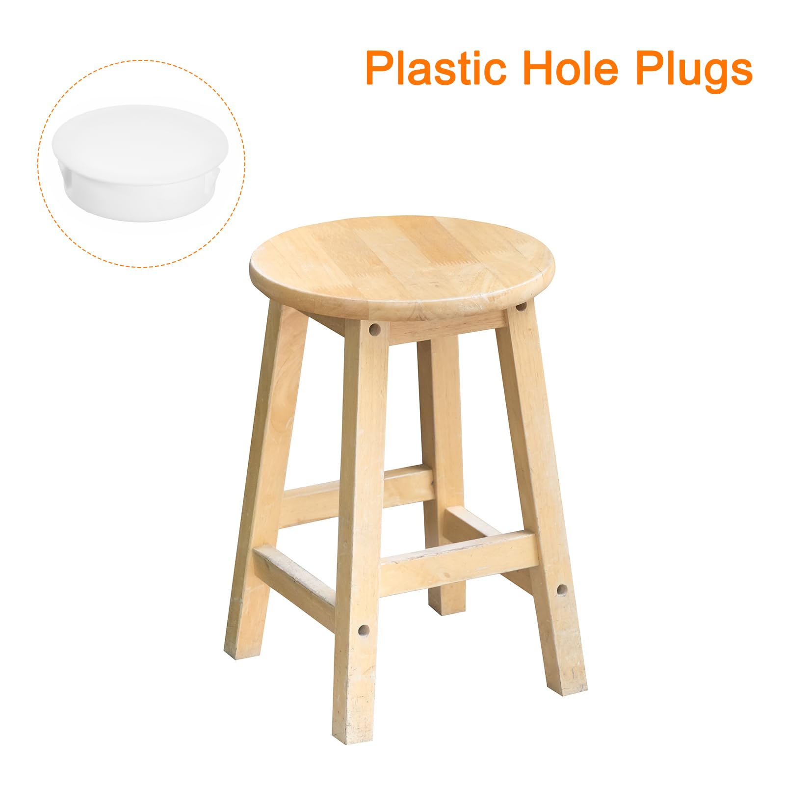 QUARKZMAN Tappi per Fori in Plastica 32mm/1,26", 16Pz Tappo di Copertura in Plastica Tipo a Incasso, Tondi, per Fissaggio Rapido, per Mobili, Inserti per Estremità Pannelli, Bianchi