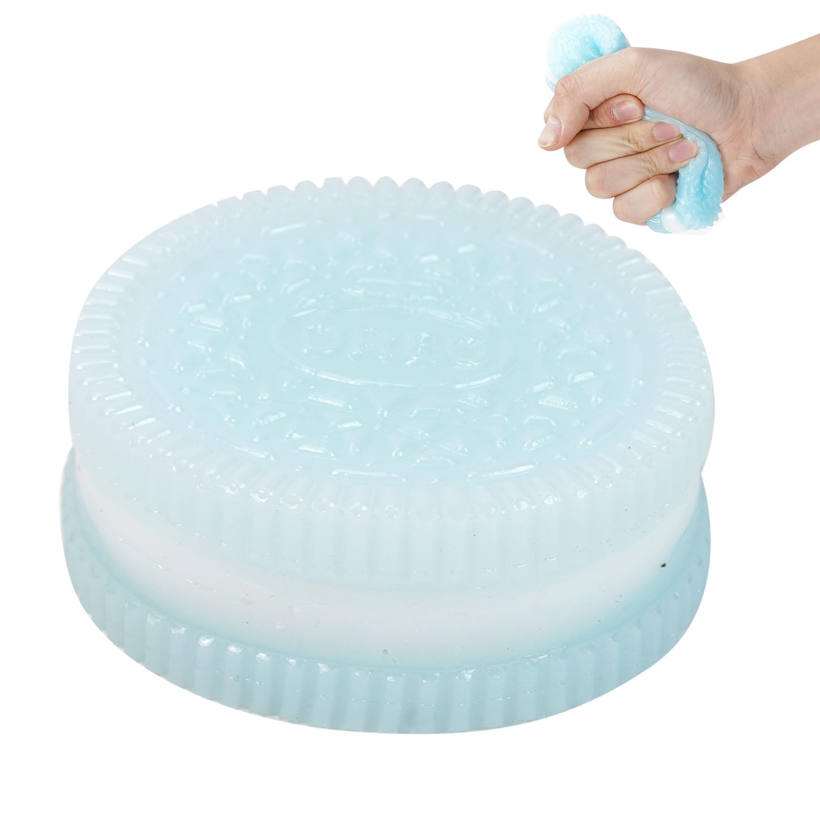 Squishy Oreo Cookie Stress Toys for Kids Adults, Sensory Toys, Relief Squeeze Toys Squishy Toy (Bule)
