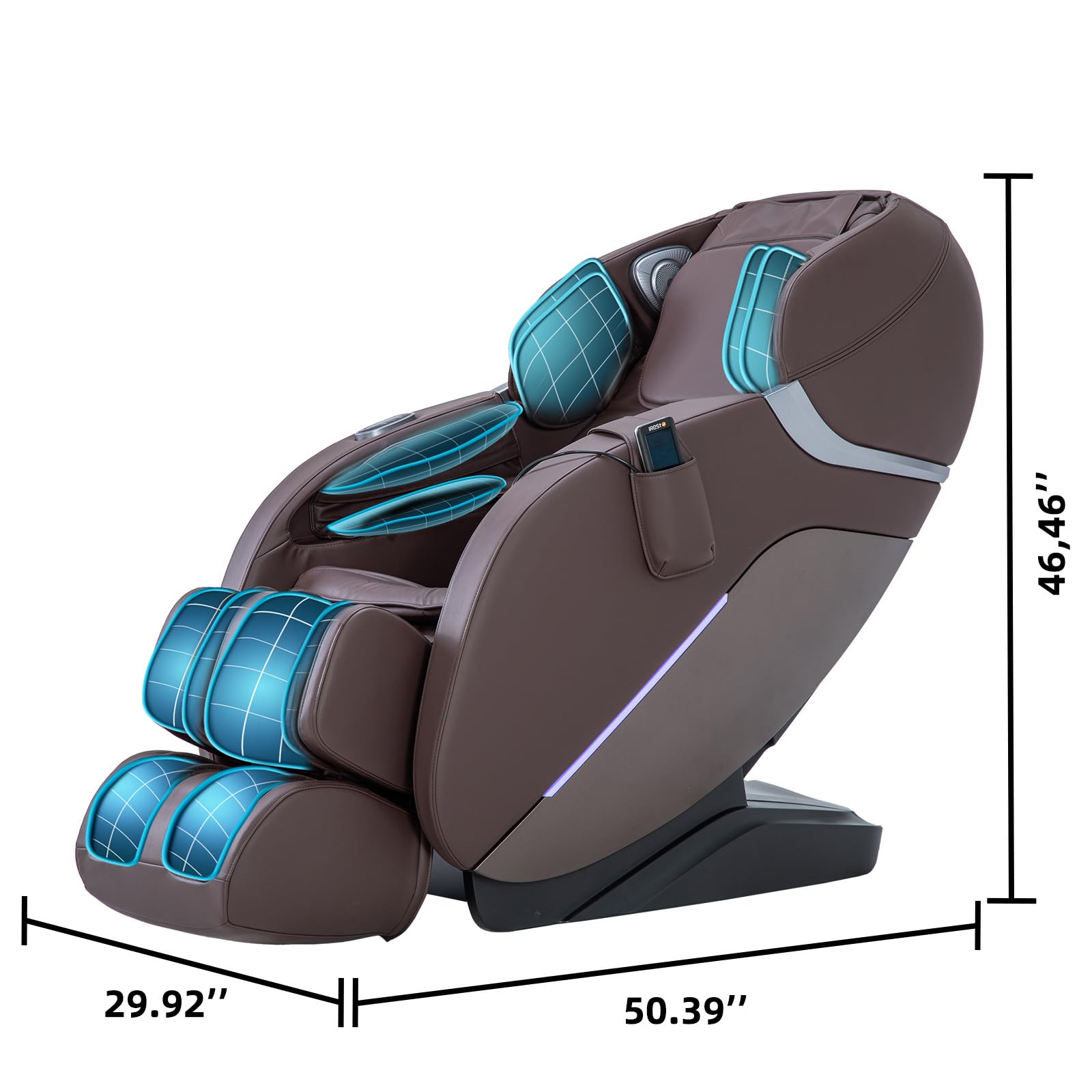 Fauteuil Massage Shiatsu Corps Entier - Modèle BH-1808, Inclinable, Capacité 160 Kg - Neuf Emballé