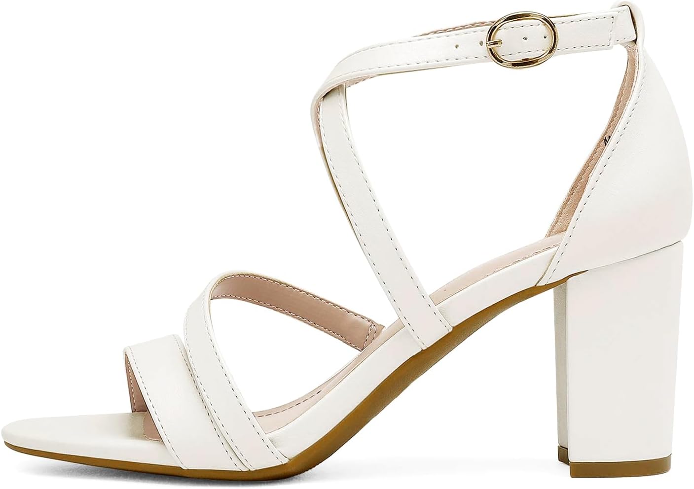 DREAM PAIRS Women’s Ankle Strap Dress Pump Low Chunky Heel Sandals - Image 4