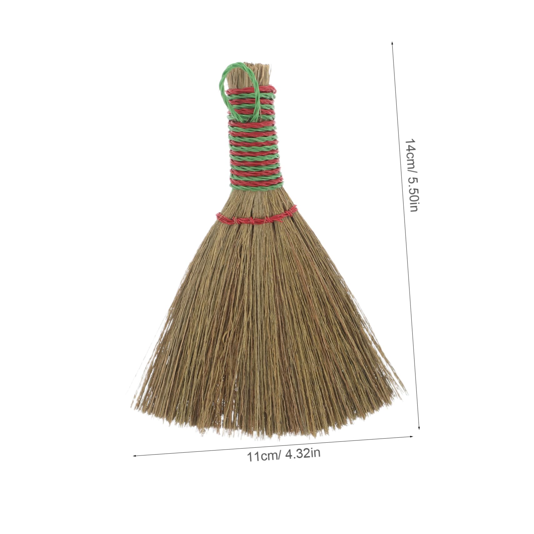 Hemobllo Handheld Natural Straw Broom Dust Brush for Indoor Cleaning Lightweight Portable Sweeping Tool for Floors Furniture and Beds Sturdy Construction for Home Use