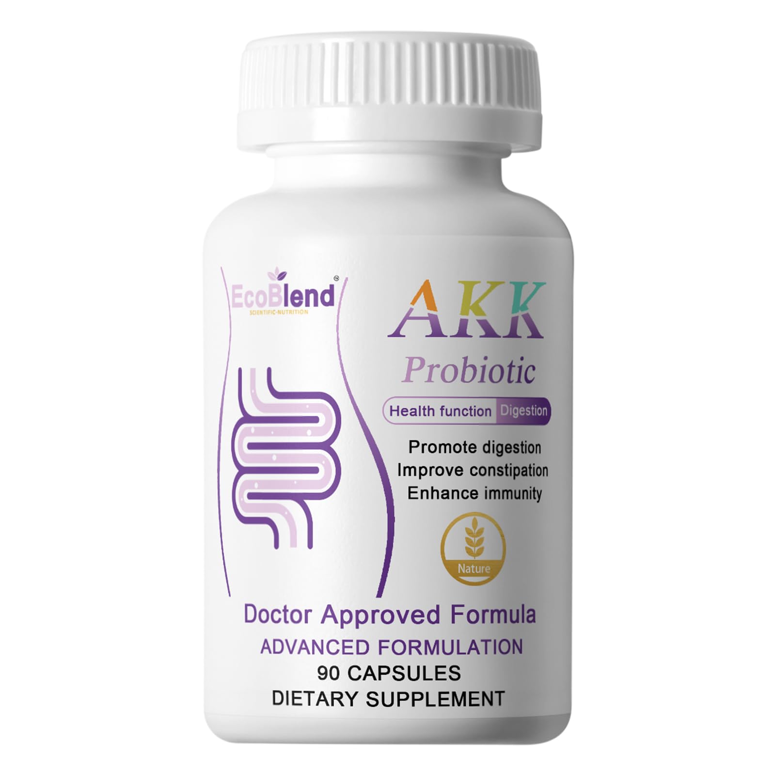 Probiotic 6 Strains AKK Formula for Gut Health, 90 Capsules