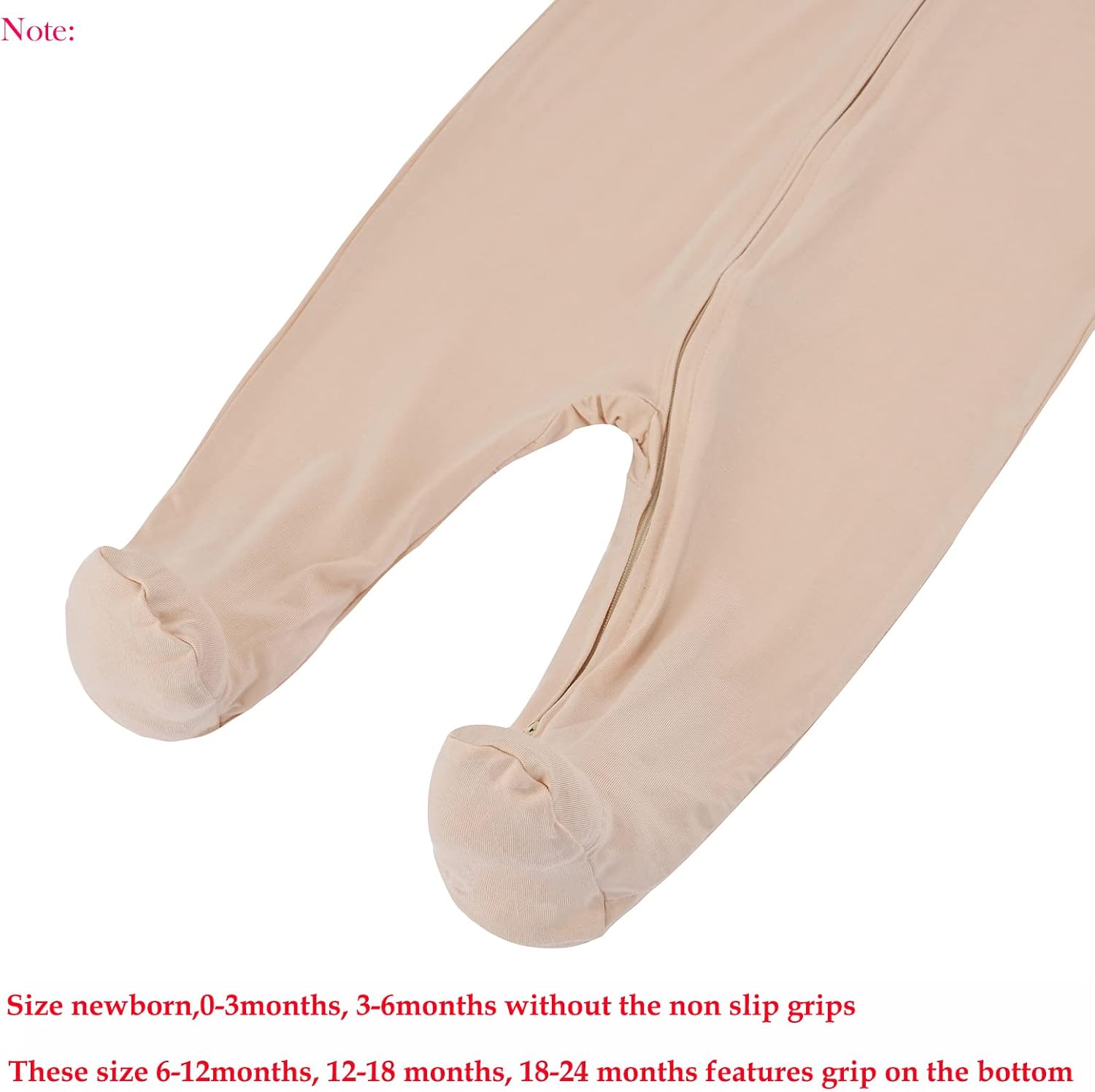 Aablexema Baby Pajamas Bamboo Rayon Zipper, 3pcs Unisex Infant Outfit with Mitten One Piece Footie Sleepwear - Image 5