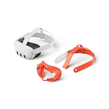 Meta Quest 3 128GB + Colored Facial Interface & Strap Orange