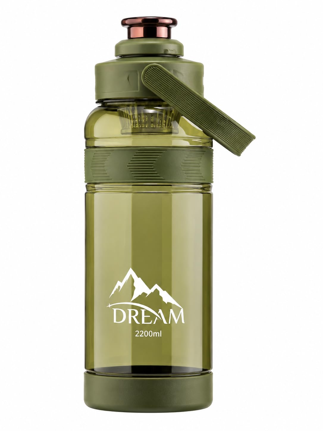 2.6 Liter Transparent Sports Water Bottle with Straw, Handel Leackproof Material for Outdoor Campping and Travel – Multicolor (Green, 2 Liter)-image-32
