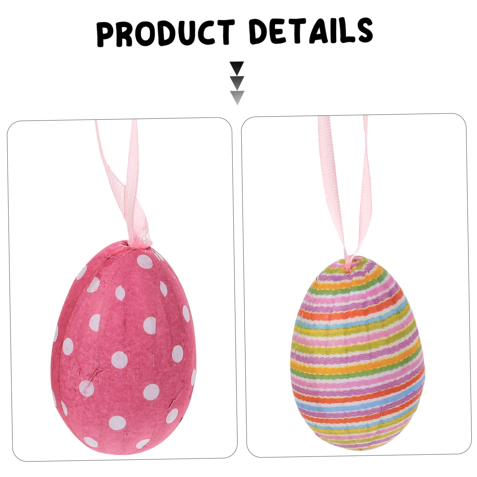 Cabilock 5 Sätze Schaumstoff-Ei-anhänger Ornamente Wachteleier Deko-Eier Aus Schaumstoff Easter Egg Decoration Ostern Tischdeko Osterei-Dekorationen Osterei-verzierung Papier Stück * 5