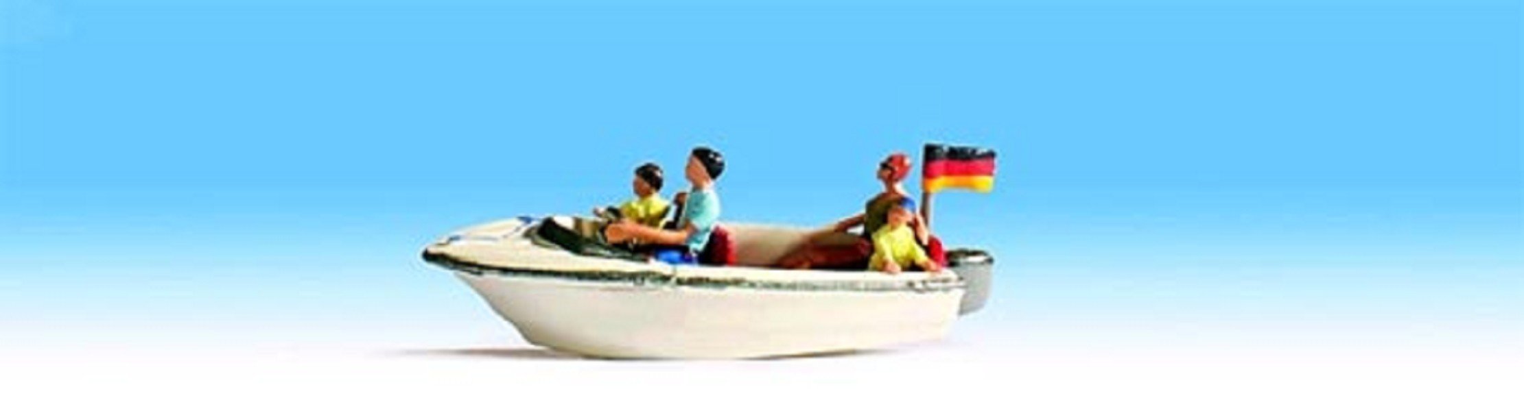 NOCH Motor Boat w/ Figures HO Gauge Scenics 16820