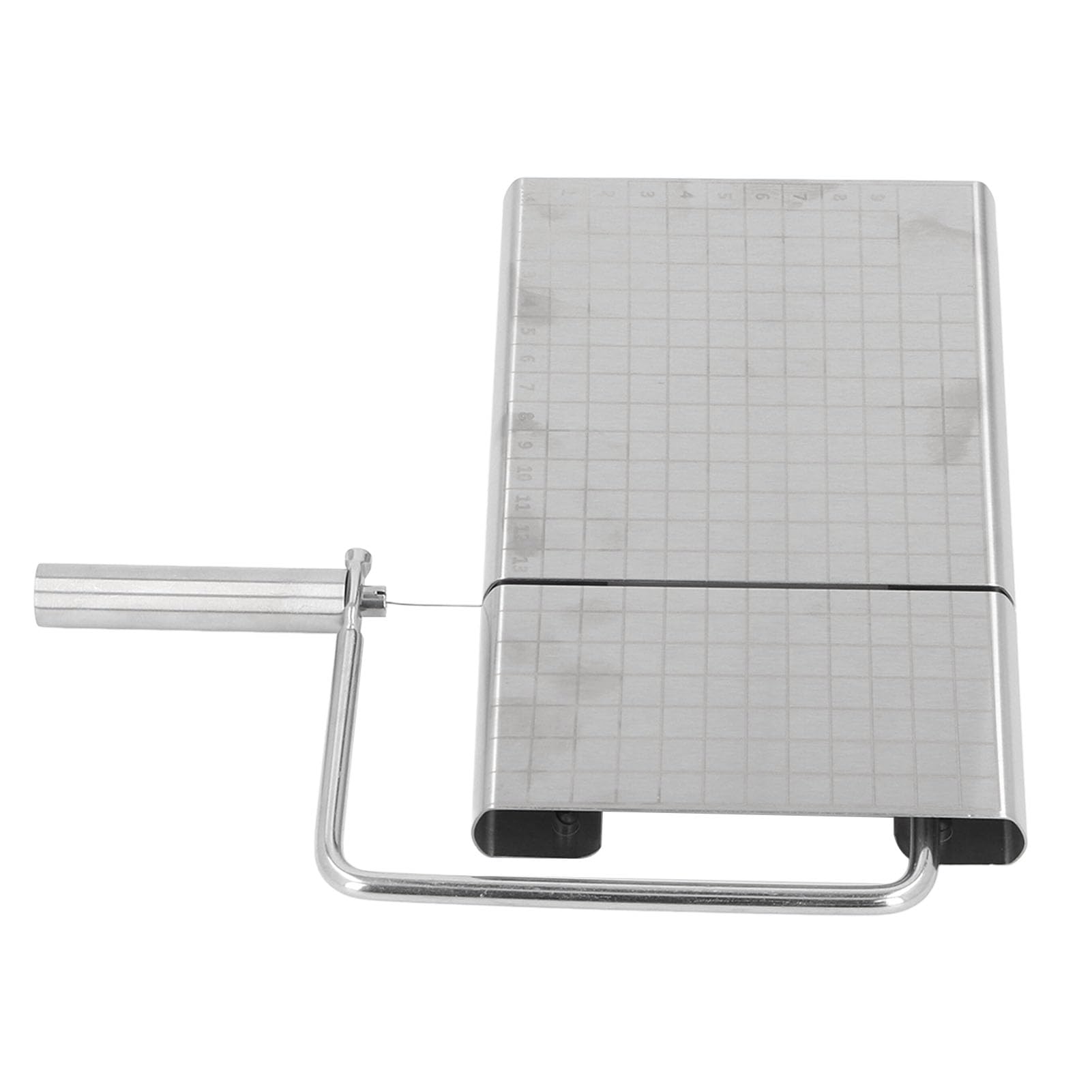 Stainless Steel Cheese Cutter Board with 5 Replacement Wires Multipurpose Precise Scale for Cheddar Butter Vegetables