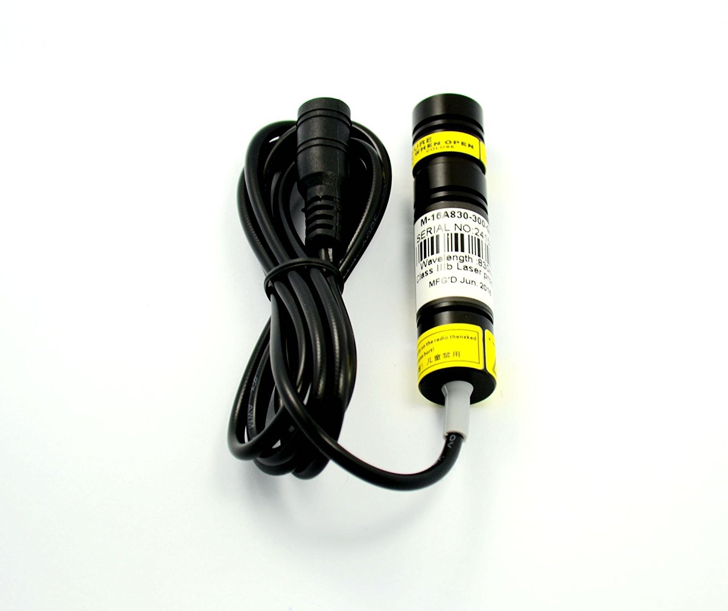 Fokussierbares 830nm 200mW IR Infrarotdiodenlaser Kreuzmodul 16x68mm 5VDC