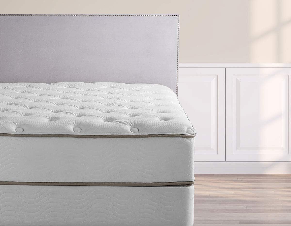 Bed - Pocketed Coil Innerspring 12" Mattress and Low Profile 5.5" Box Spring Set - California King