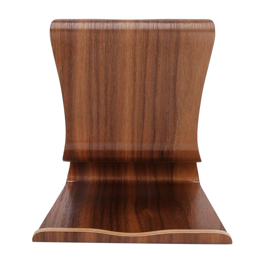 Fdit Supporto Telefono in Legno per Scrivania, Porta Cellulare da Tavolo Universale, Compatibile Smartphone e Tablet