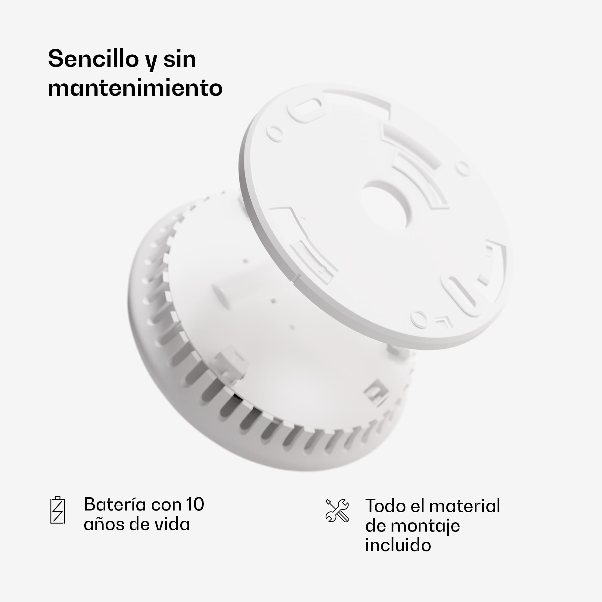 SHD OneConcept Detectores de Humo para Casa, 6X Alarmas de Incendio de Respuesta Rápida para Oficinas y Cocina, Detectores Humo con Sensor Óptico con Función de Prueba, Mini Detectores a Batería