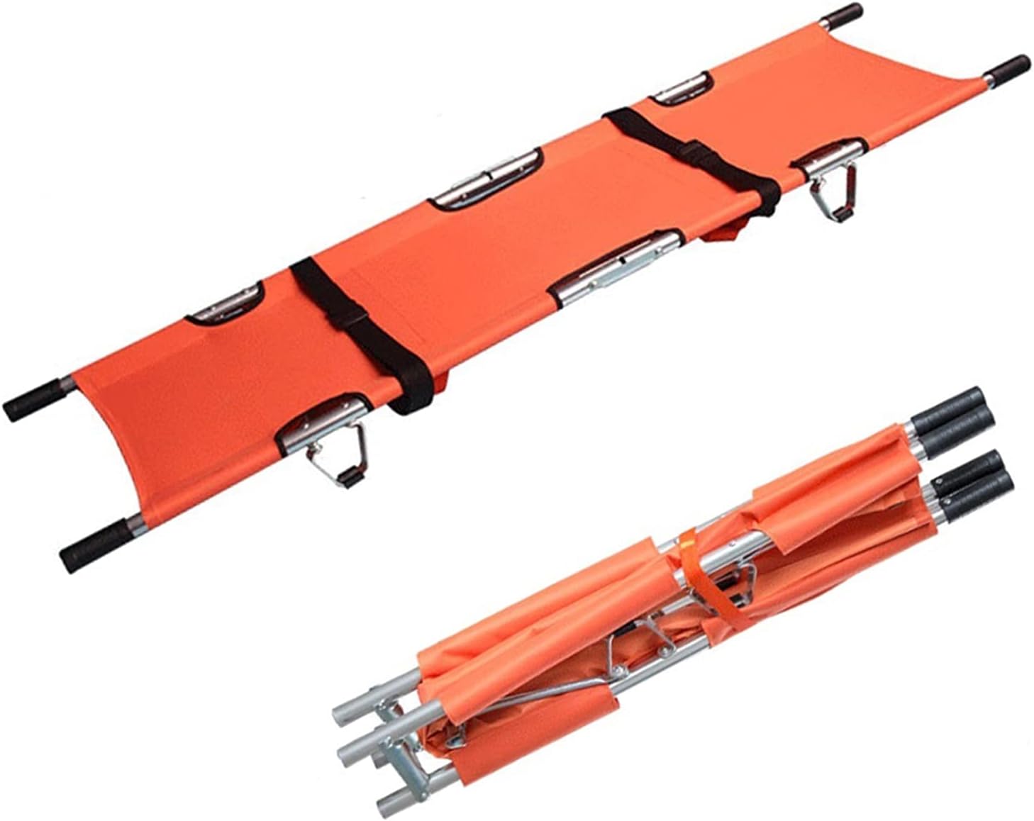 Portable Stretcher, Four Fold Stretcher with Handles and Carrying Case