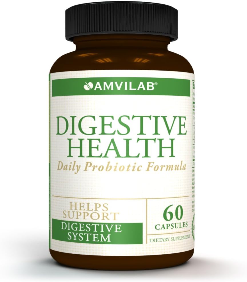 Digestive Health Supplement,Daily Probiotic 7 Billion CFUs per Capsule,5 Essential Strains Including Lactobacillus GG. Supports Intestinal and Immune Health. 60 Capsules