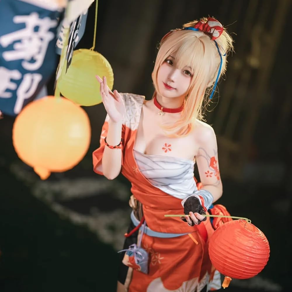 Amazon.co.jp: [Sieberg] 原神 宵宮 コスプレ衣装 豪華版 アクセサリー