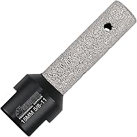 Vista 6 de SHDIATOOL Brocas de fresado de dedo de diamante de 0.394 in de ampliación y formación de agujeros existentes de bisel redondo para azulejos