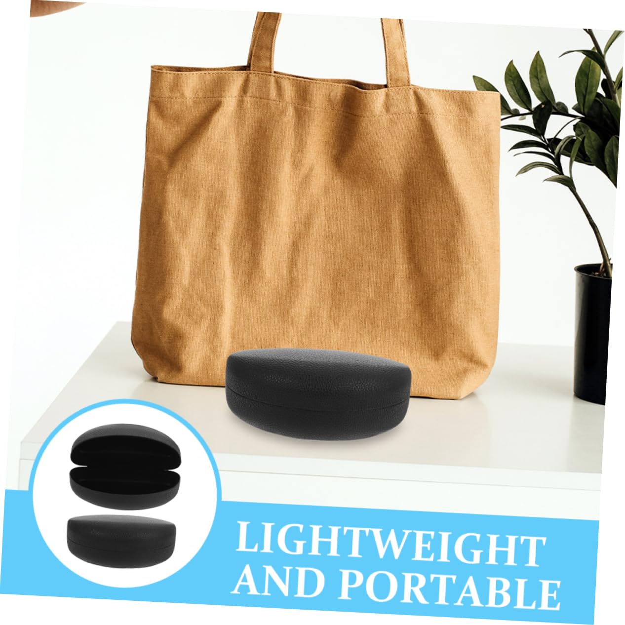 Healeved 6 Pièces Étui à Lunettes De Soleil Porte-lunettes De Soleil Étui De Protection Pour Lunettes De Soleil Récipient à Verres Étuis Rigides Pour Lunettes Unité Centrale Black