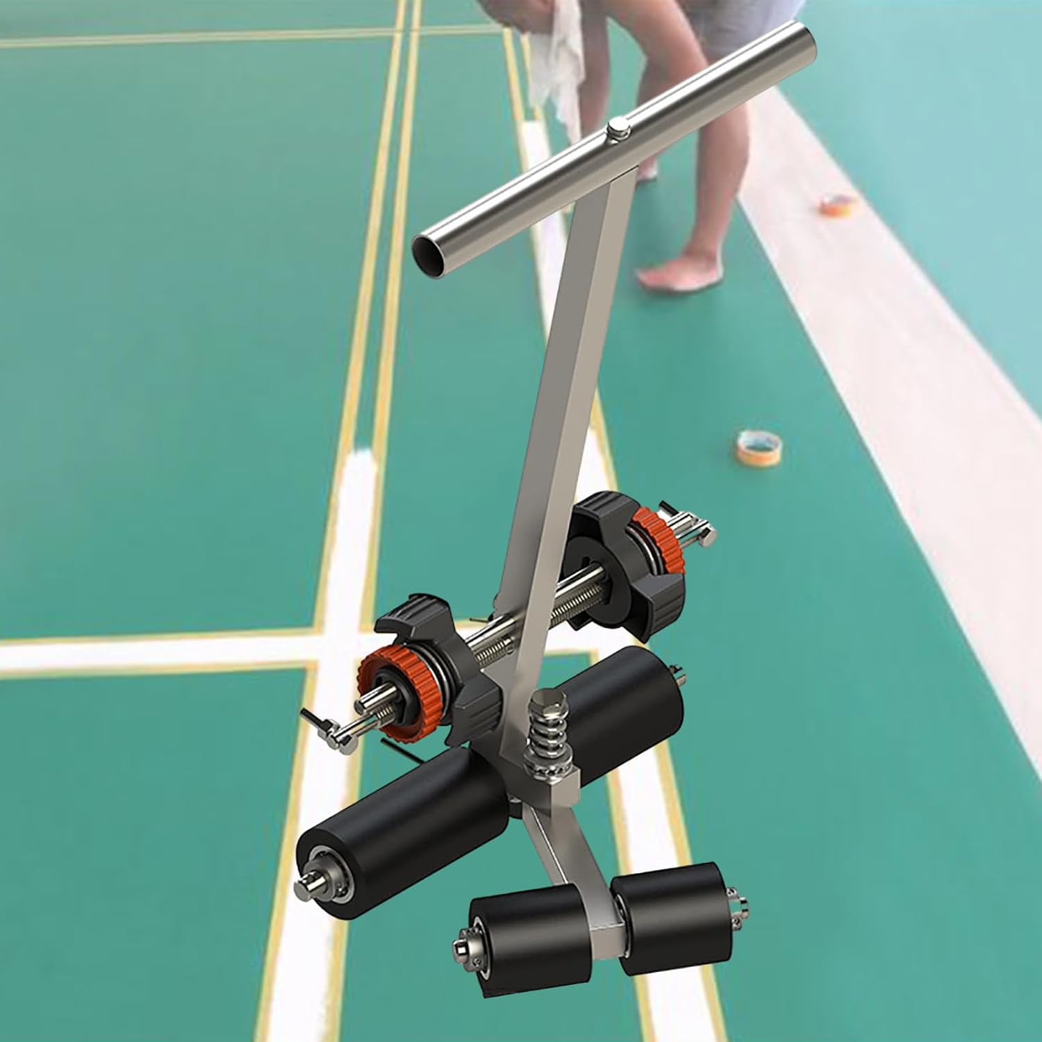 Parking Lot Striping Machine, Adjustable Playing Field Line Striping Machines, Court Line Tape Machine, Basketball Court Line Kit,A