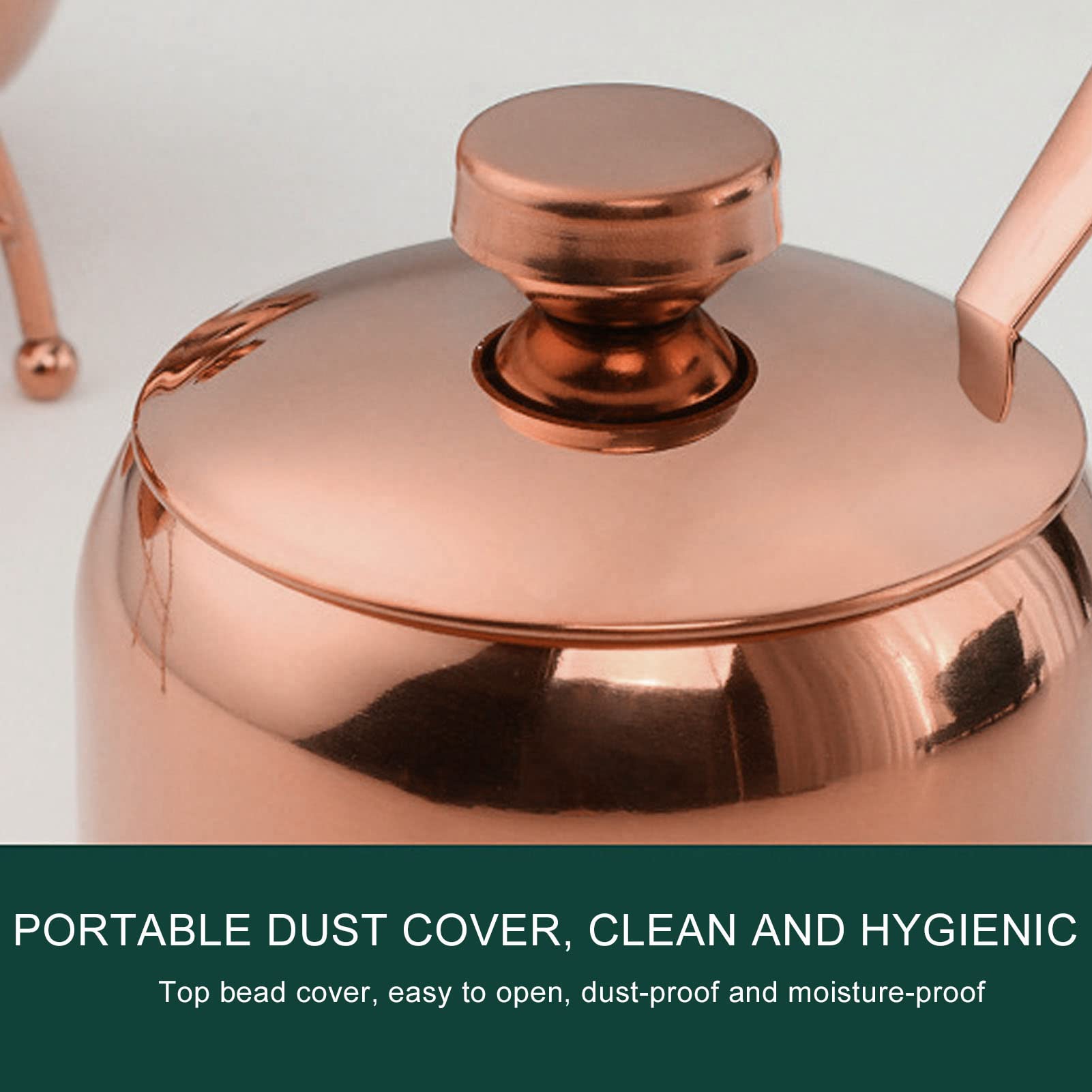 Set di Barattoli per Condimenti in Acciaio Inossidabile Contenitori per Spezie Grandi Barattolo di Zucchero per Sale e Pepe con Coperchio e Cucchiaio Bottiglie per Condimenti da Cucina con(Oro rosa)