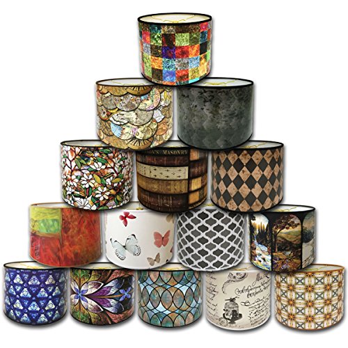 Royal Designs, Inc. HBC-8015-10 Trendy Decorative Handmade Drum Shade, Made In Usa, 10In, Hbc-8015-10, Victorian Maps thumb #4