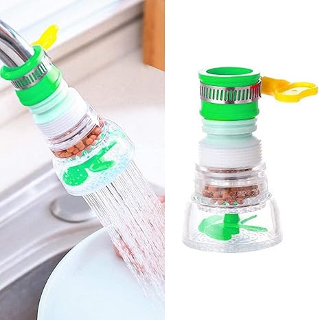 Epsilon Tap Water Filter Purifier for Kitchen Sink Extender 360 Degree Adjustable Water Filtration Taps Water Softener Sprinkler Dust Remover Faucet Bubble Saving Tap Adapter Kitchen Accessories Items 1 Pcs (Multicolor) at Rs. 89
