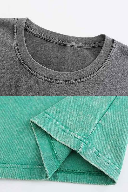 COOZEBRA Vintage Acid Wash T Shirts for Men Women, Custom T Shirts Design Your Own, Personalized T Shirts Front and Back4