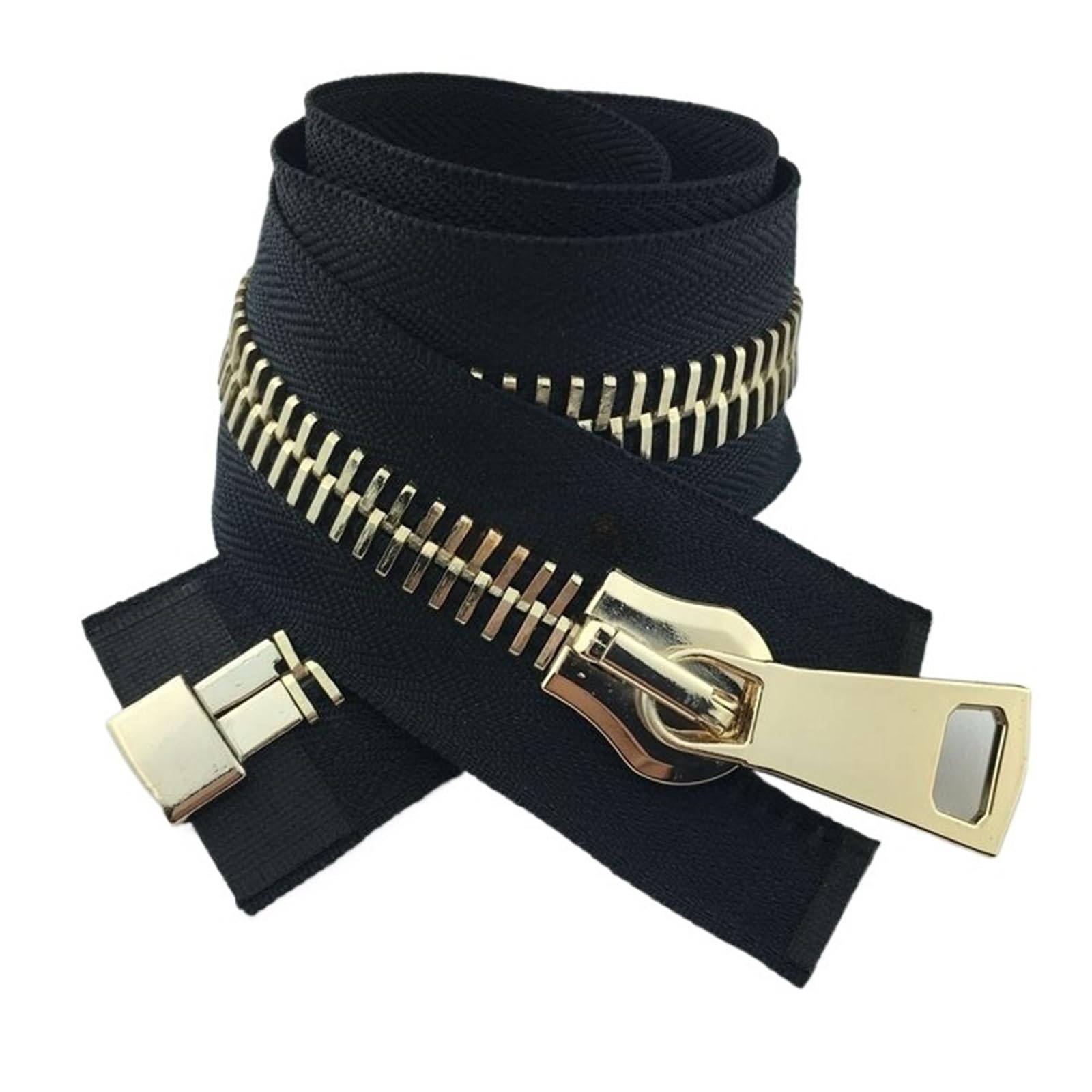 Zippers Sewing, Two-Way Separating Metal Zipper Size 15 60-100cm Multicolor(Antique Silver)