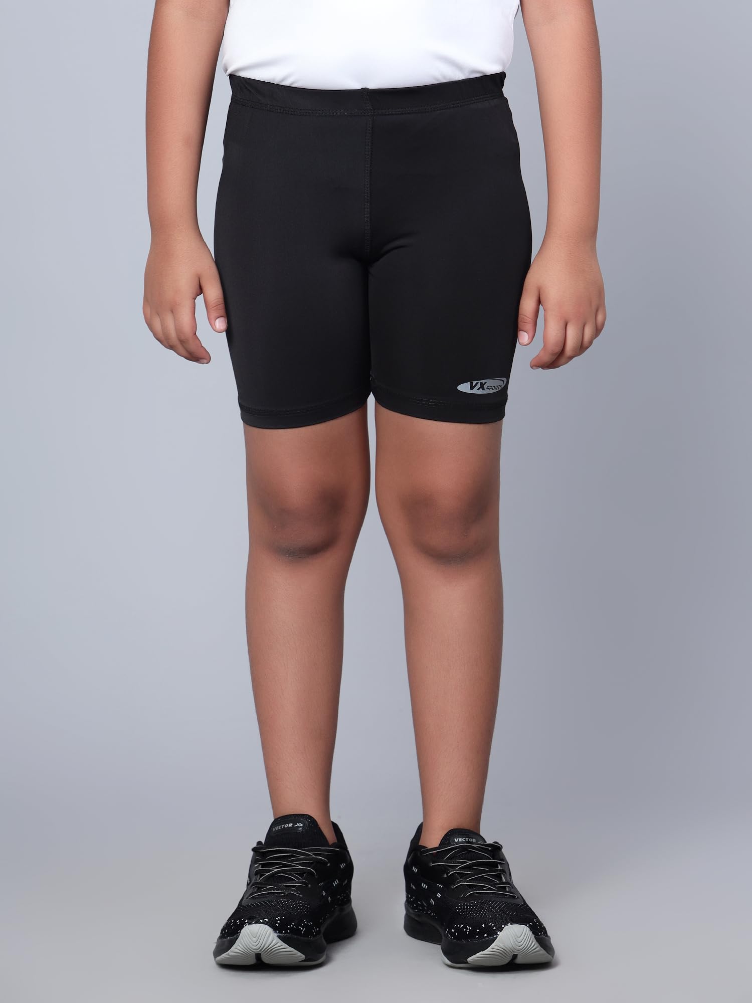 Vector X OKS-224 Kids Compression Half Bottom Shorts (34, Black) - Image 5 thumbnail