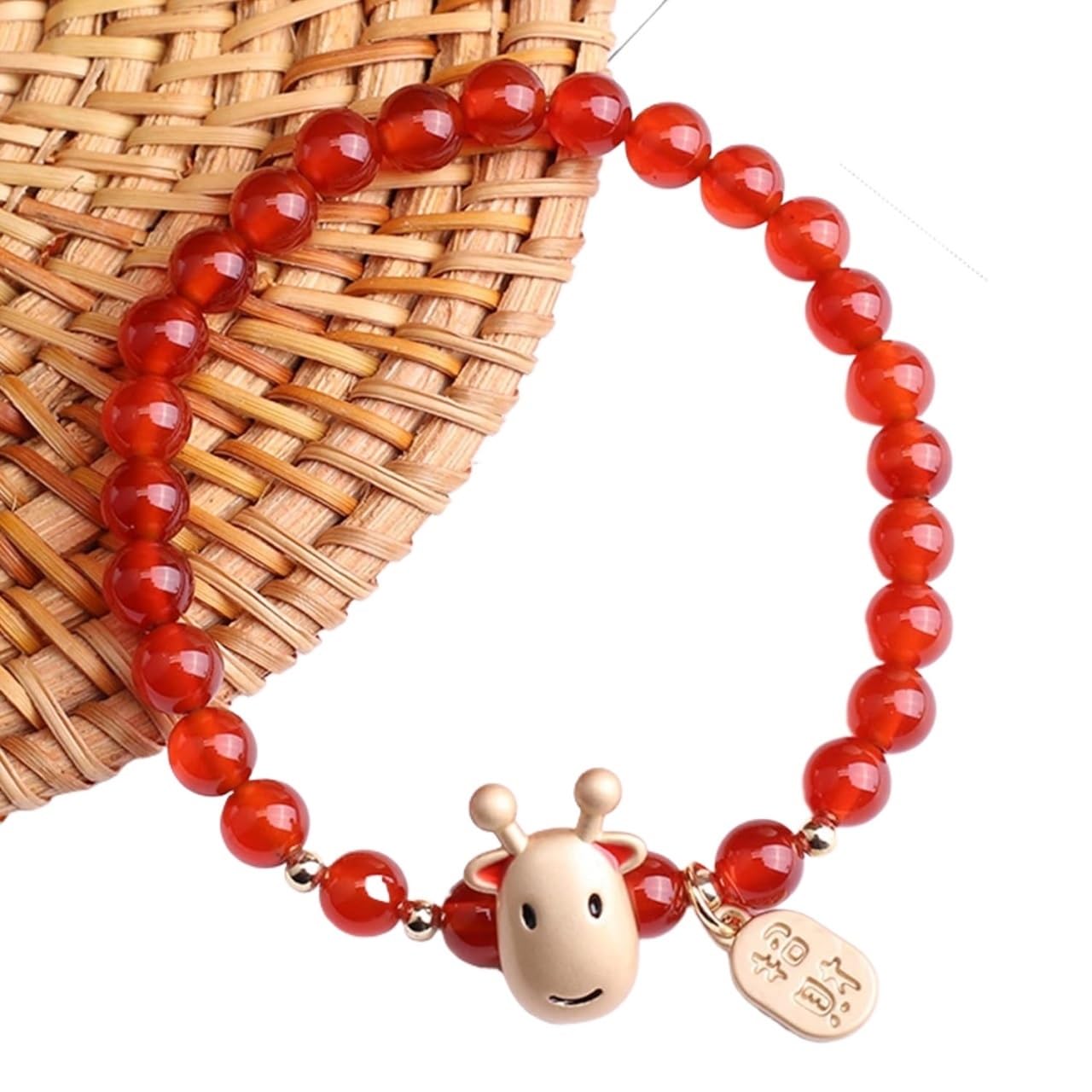 Nzpost Men's Cattle Bracelet, Natural Lucky Cat Pi Xiu Crystal Bracelet Wealth Amulet Spiritual Charm Gems Bang