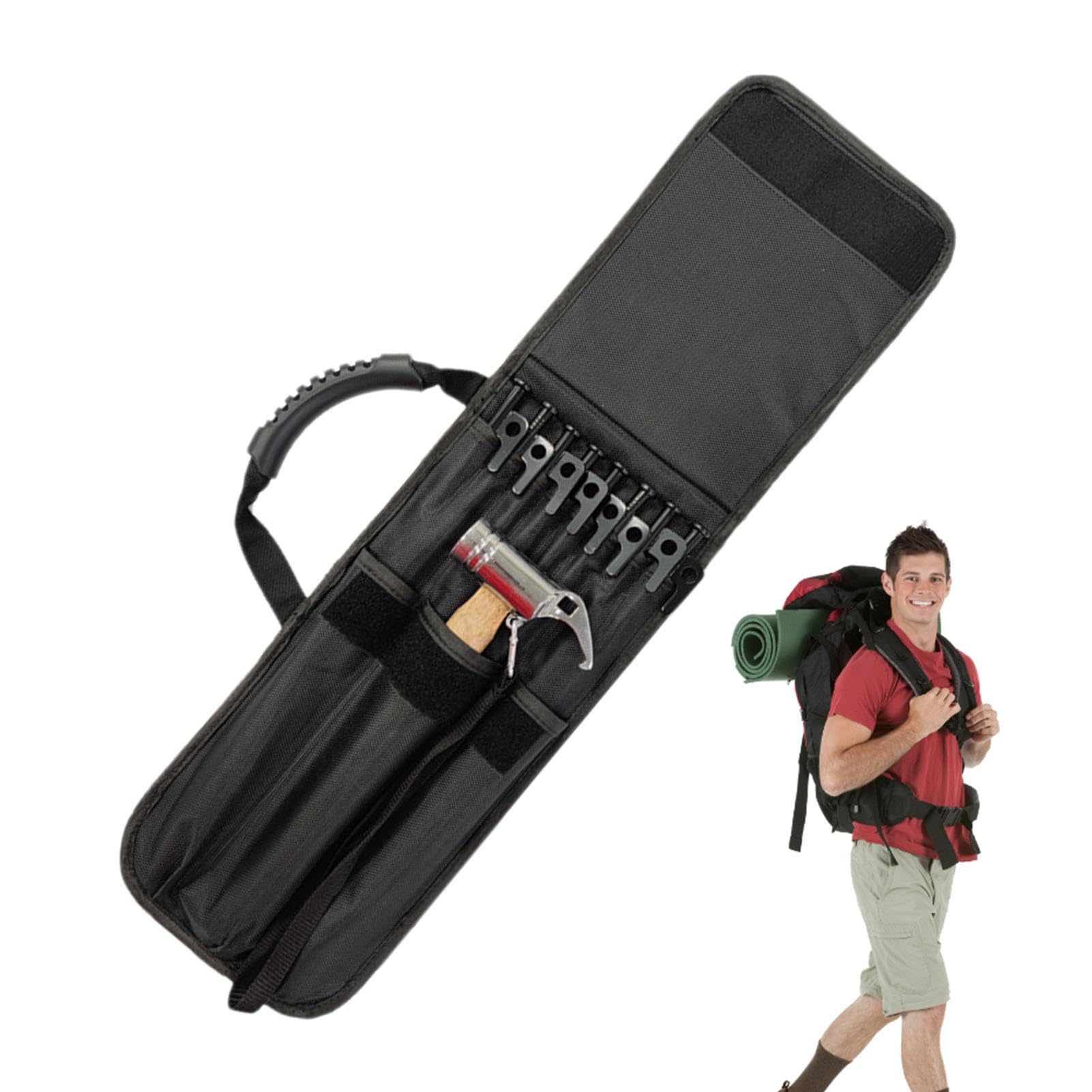 Picchetti da – Borsa porta asciugamani Oxford per picchetti – Borsa professionale per martello per escursioni, picchetti da portatile per escursioni, picnic