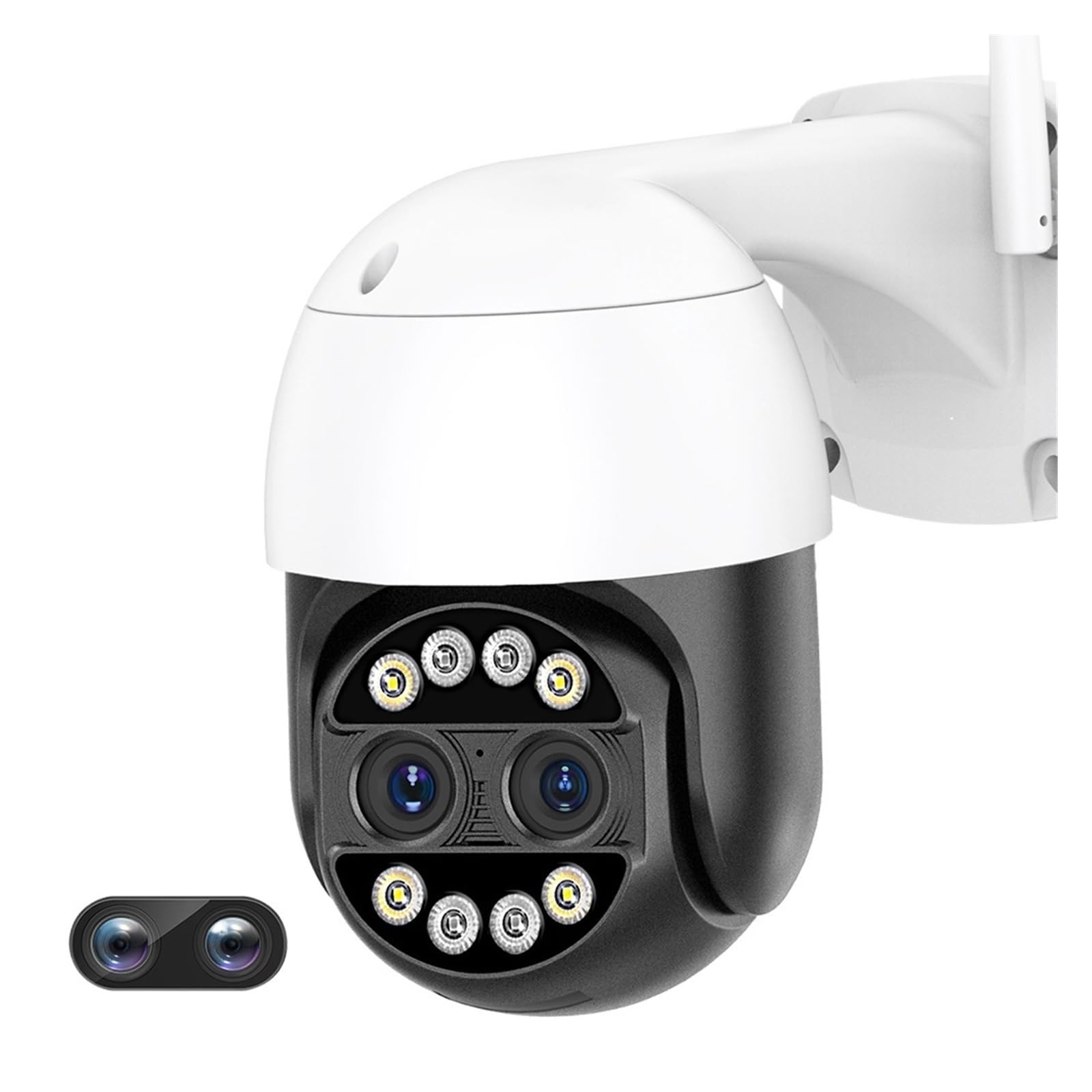 CVFRDD 8MP 4K IP Camera Security 8X Zoom Dual Lens 2K 4MP CCTV Video Surveillance Cam AI Human Detect Auto Tracking IP66 APP(4MP NO SD Card)