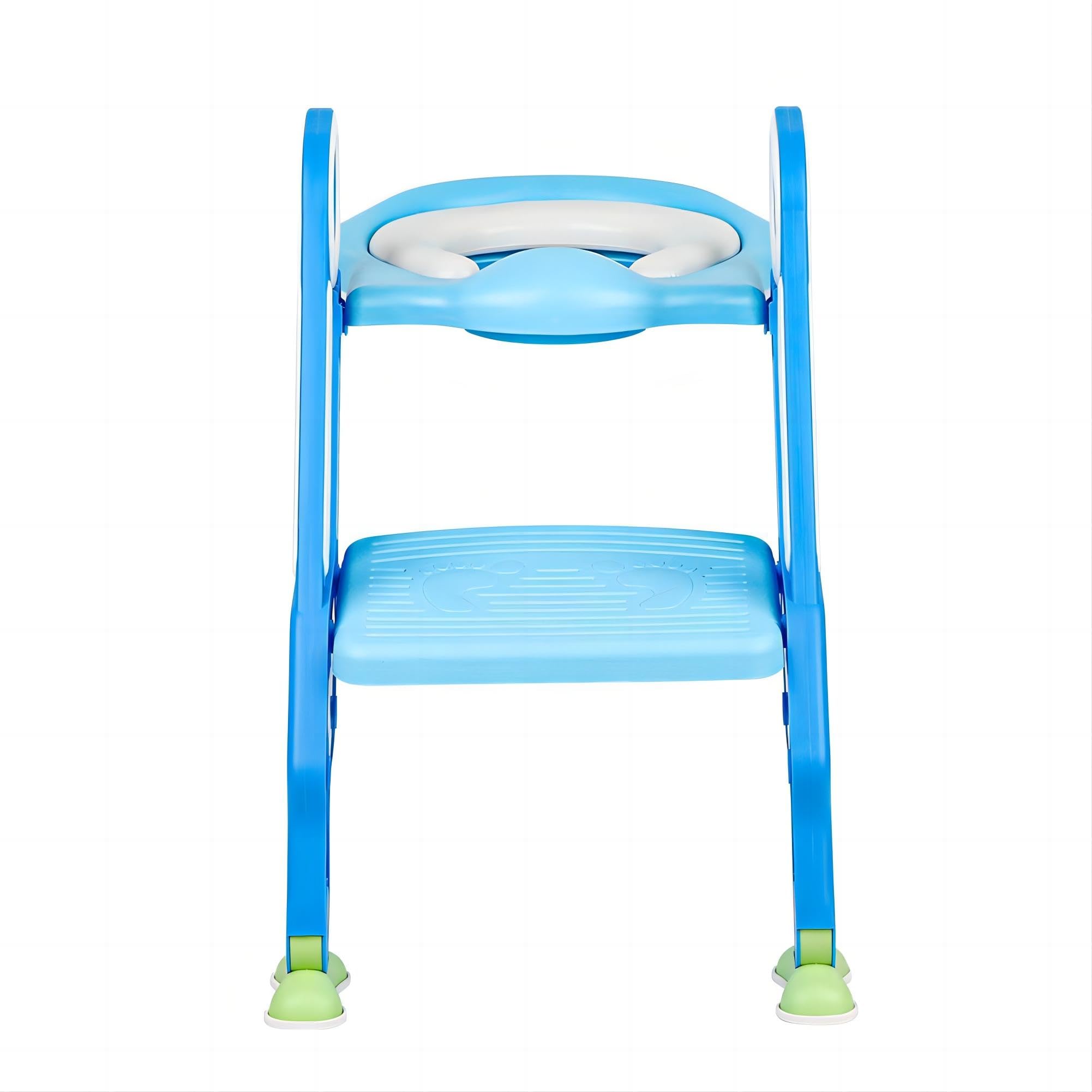 Riduttore WC 2-7 anni Bambino Riduttore WC Rialzo WC Bambino Sedile WC con Cuscino e Maniglia (Blu)
